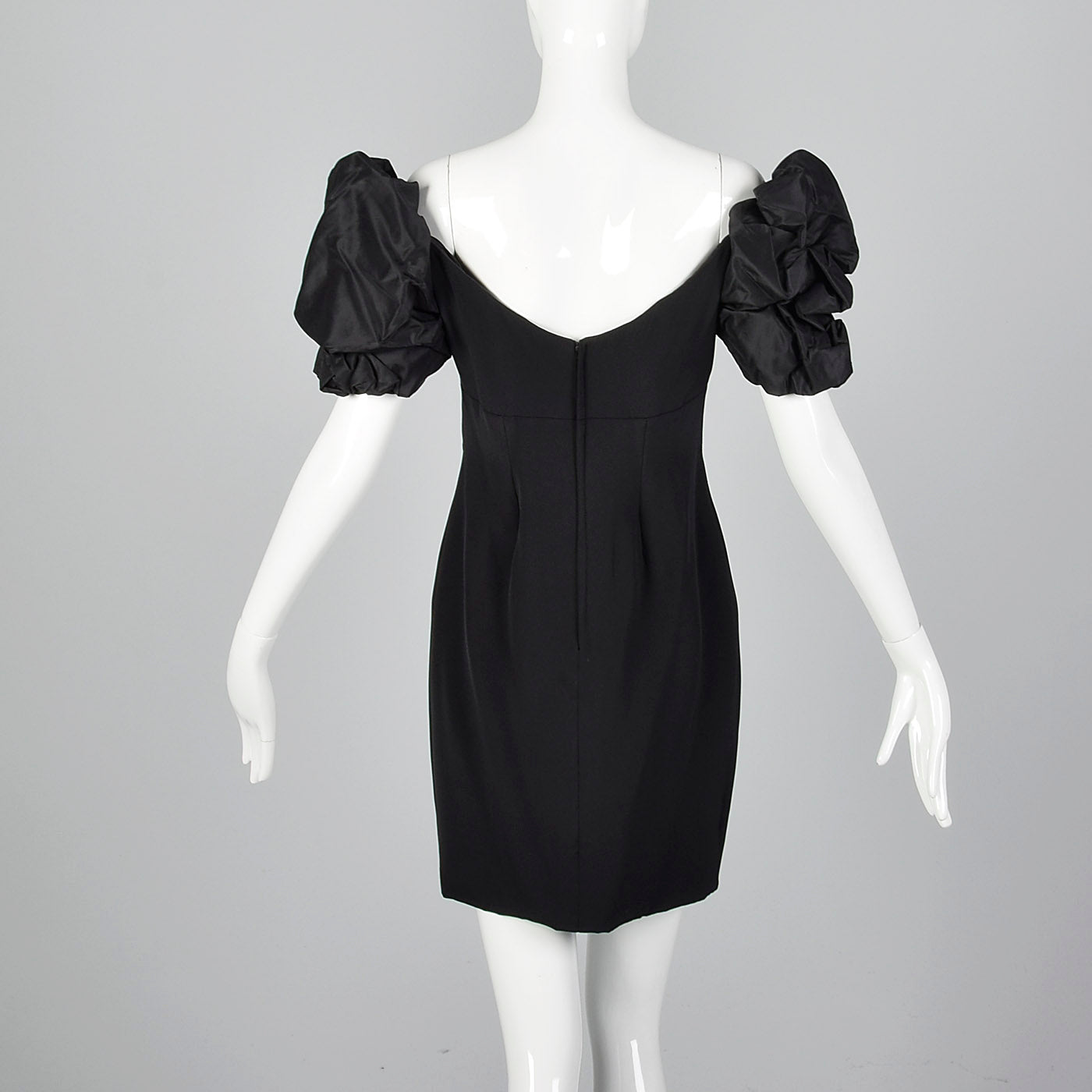 1980s Vicky Tiel Off Shoulder Mini Dress