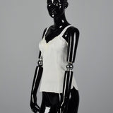 1970s Off White Camisole with Lace Trim