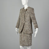 Medium Stanley Platos 1990s Textured Skirt Suit