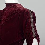 Small 1930s Silk Velvet Day Dress