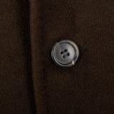 XL 1960s Mens Cashmere Winter Coat Chocolate Brown