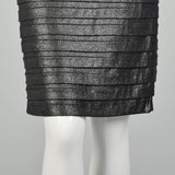 Small Tadashi Collection Dress Sexy Bodycon Silver Gunmetal Metallic Sleeveless