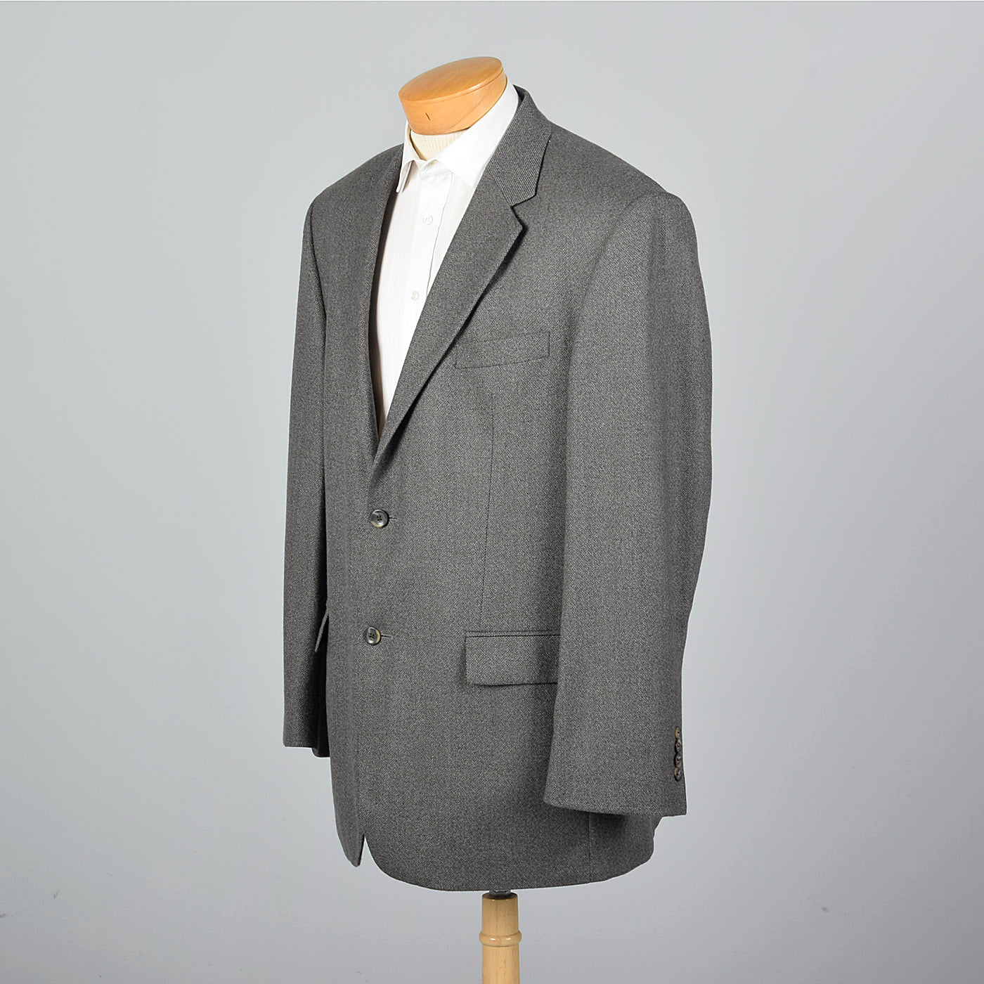 1990s Oscar de la Renta Gray Lambswool Jacket