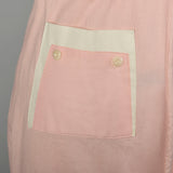 XXL 1950s Pink Day Dress Short Sleeve Deadstock Summer Casual