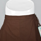 1960s Brown Mini Skort