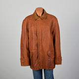 XL-XXL Mens Orvis Light Brown Leather Jacket