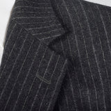 1980s Mens Calvin Klein Deadstock Charcoal Stripe Suit