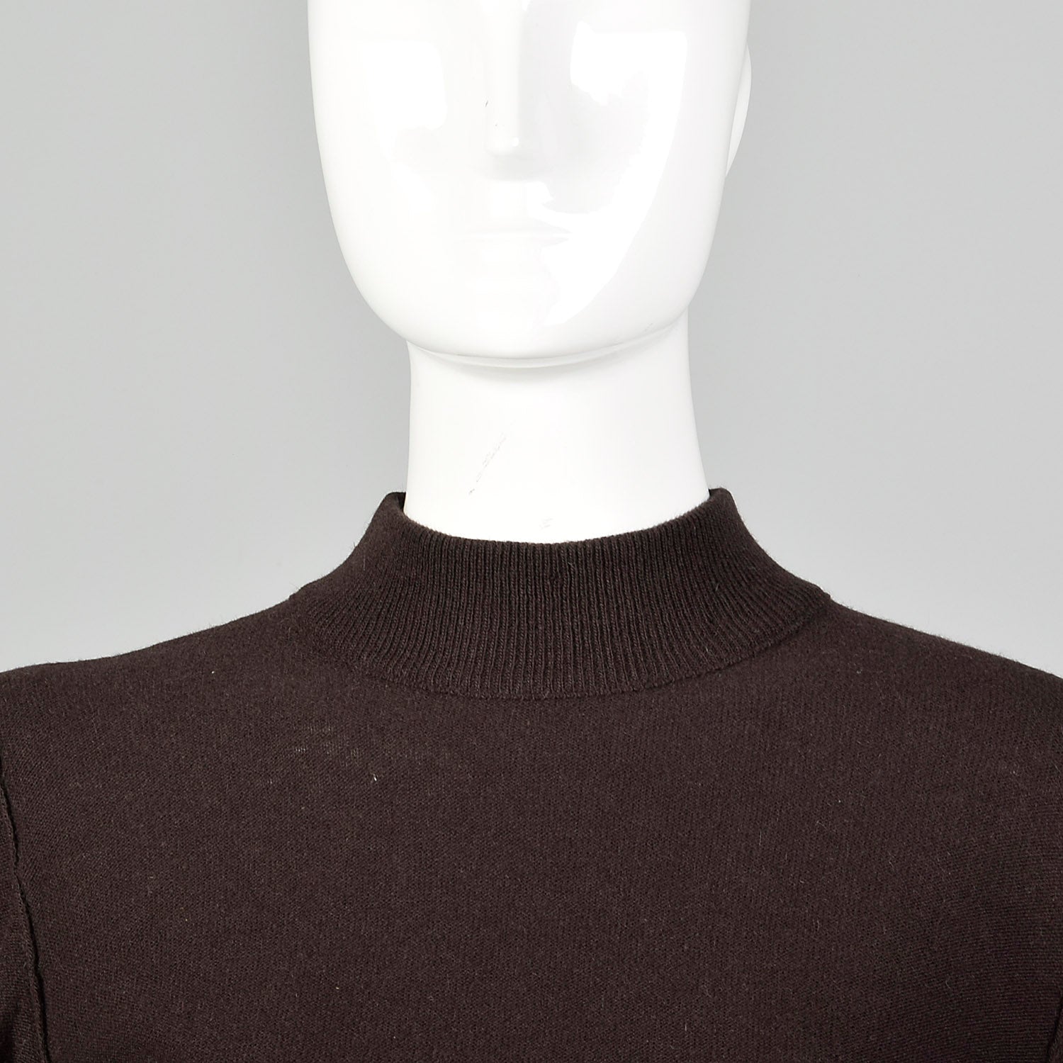 Sonia Rykiel 1990s Brown Long Sleeve Mockneck Sweater