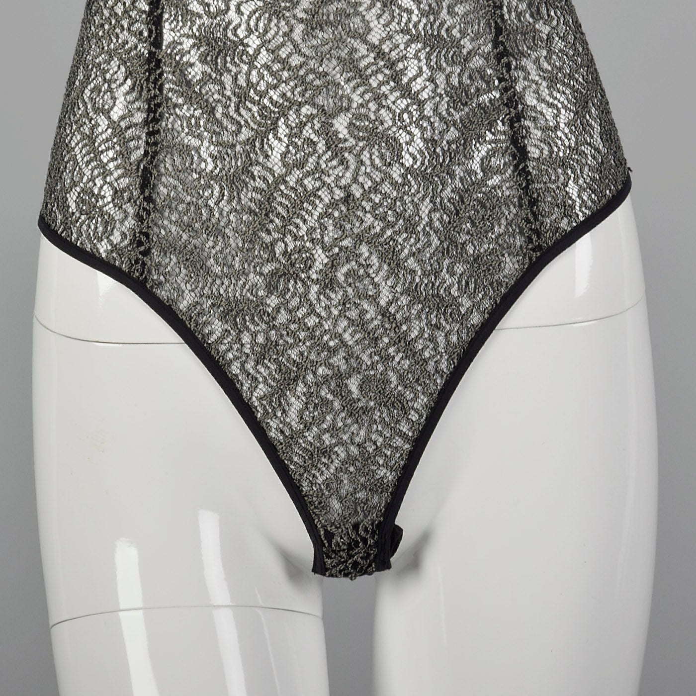 1980s Donna Karan Gray Bodysuit