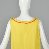 1960s Zip Front Dress with Pom Pom Ladybugs