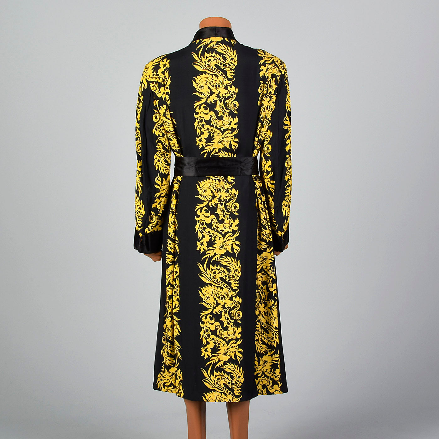 1950s Mens Deadstock Robe with Gold Dragons