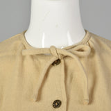 Lampl 1930s Short Sleeve Cream Cardigan Sweater