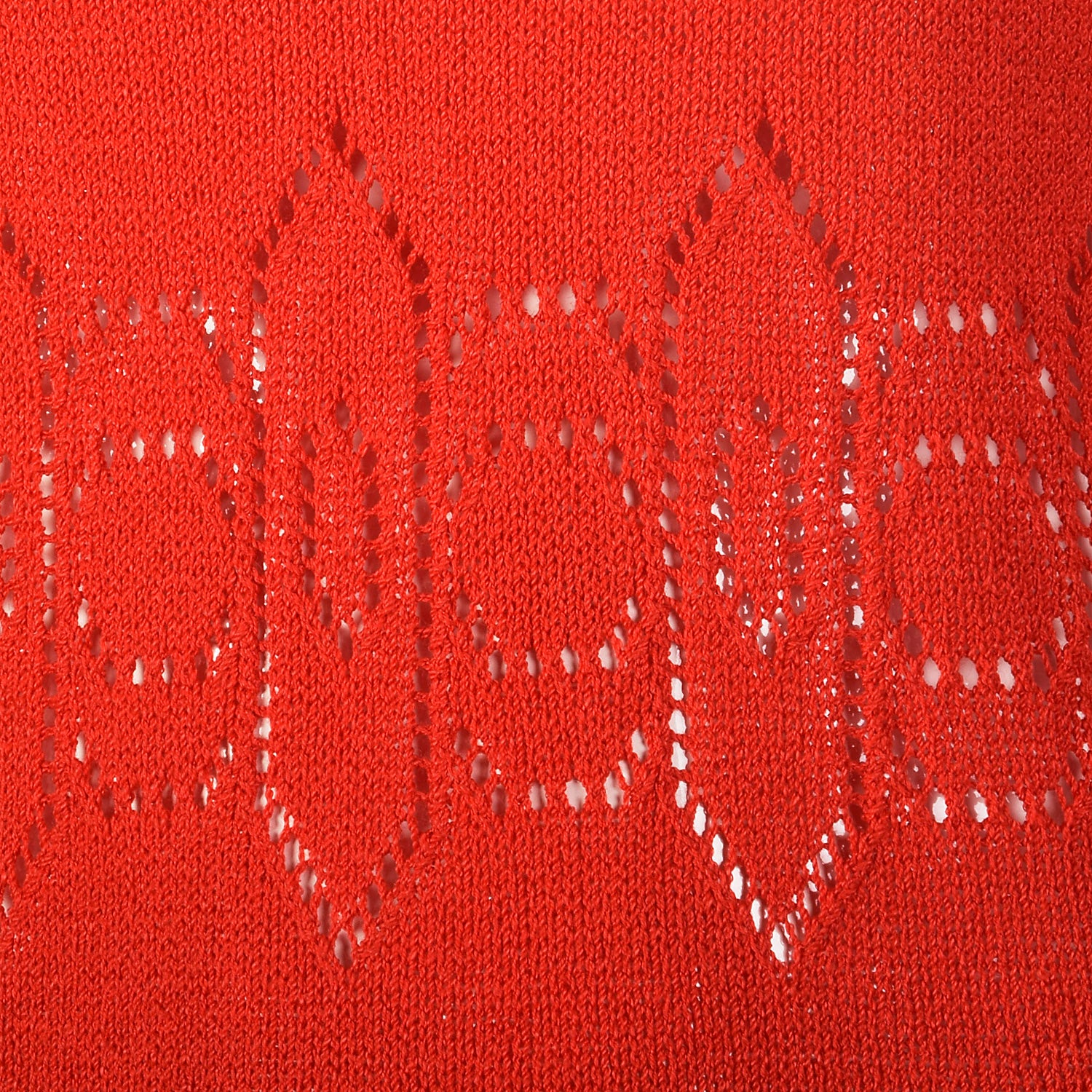 Small 1970s Dress Pat Sandler Red Knit Maxi Long Sleeve Sheer Decorative Details Knit