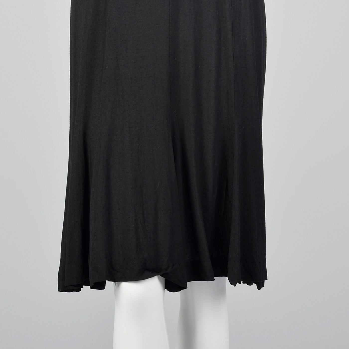 1950s Little Black Dress with Sheer Crochet Neckline