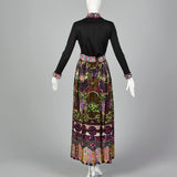 XS I Magnin 1970s Two Piece Dress Set