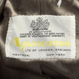 1970s Mens Wool Tweed Coat with Raccoon Fur Collar
