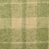 Small 1960s Two Piece Set Green Beige Plaid Fleck Tweed  Separates Ensemble Skirt Jacket
