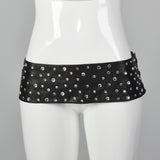 1990s Black Rhinestone Belt
