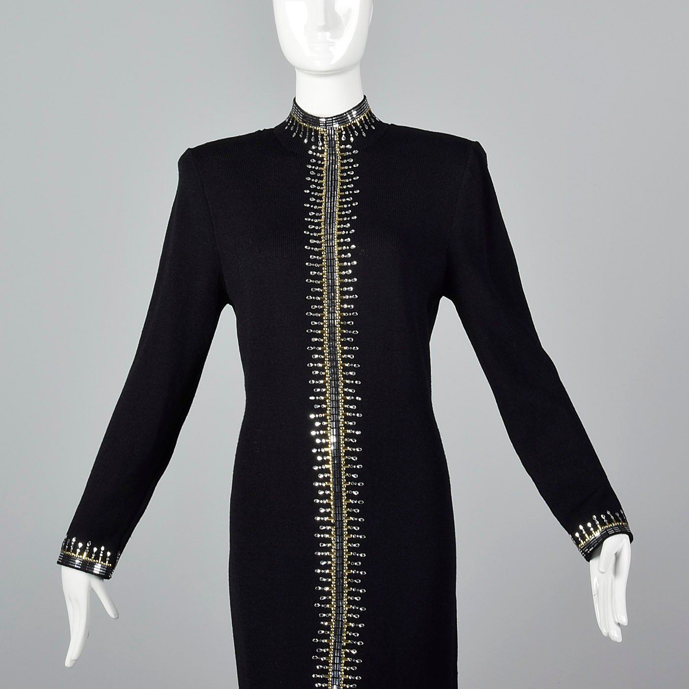1980s St John Knit Black Evening Dress Style & Salvage 1980s St John Knit Black Evening Dress Style & Salvage