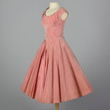 1950s Pink Taffeta Party Dress