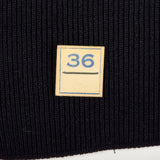 1960s Deadstock Black Nylon Knit Sweater