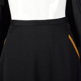 1980s Sonia Rykiel Black Knit Skirt Suit