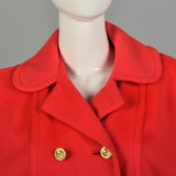 OSFM 1960s Cape Bright Orange Double Breasted Felted Day Glo Neon