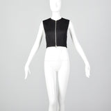 1980s Claude Montana Quilted Black Vest