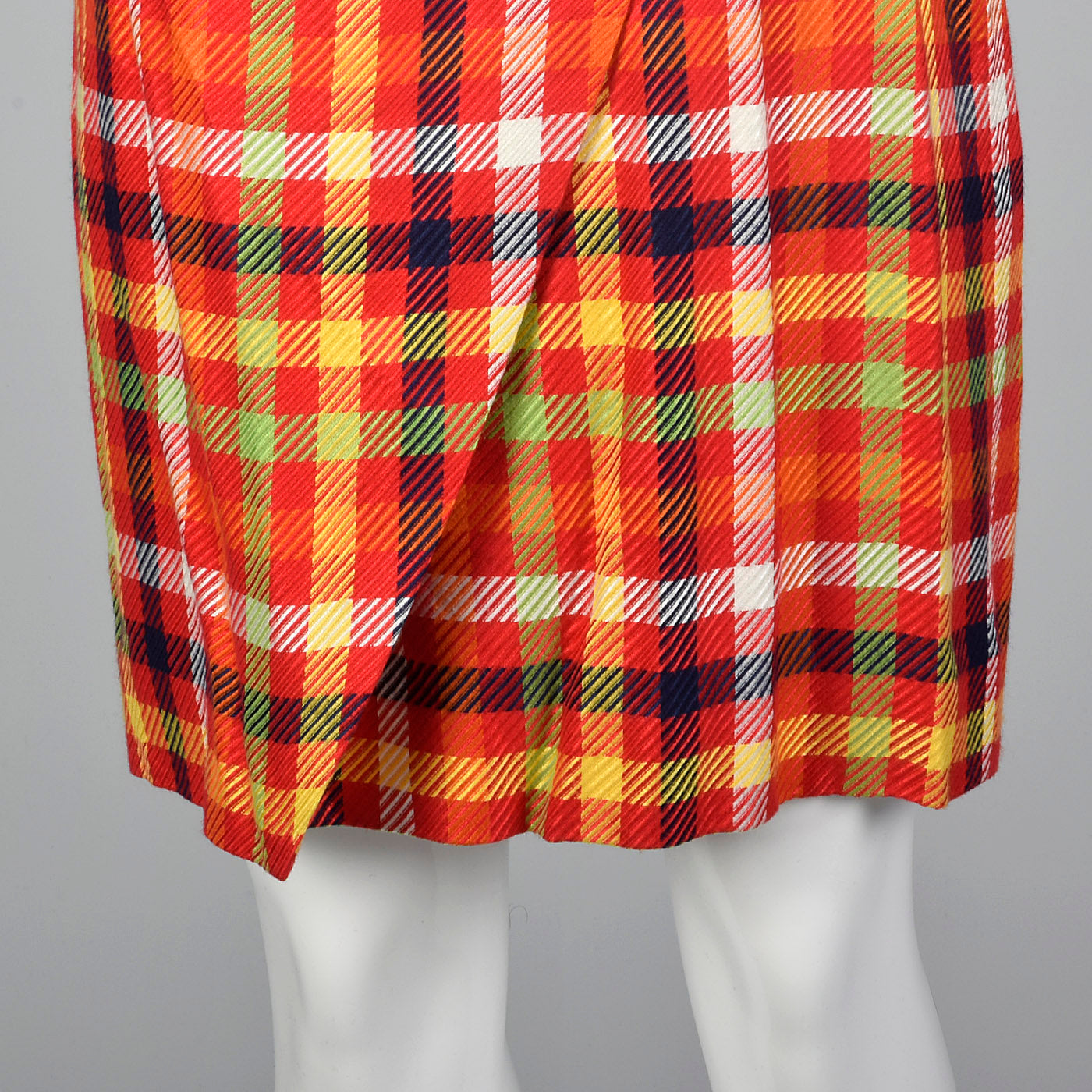 1990s Emanuel Ungaro Plaid Wrap Skirt