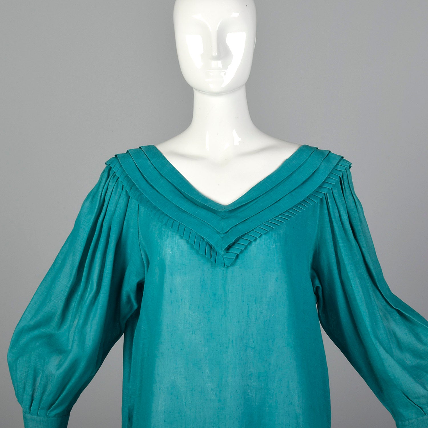 1980s Byblos Teal Tunic Dress