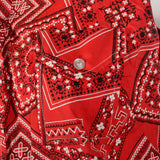 1960s Red Bandana Print Dress