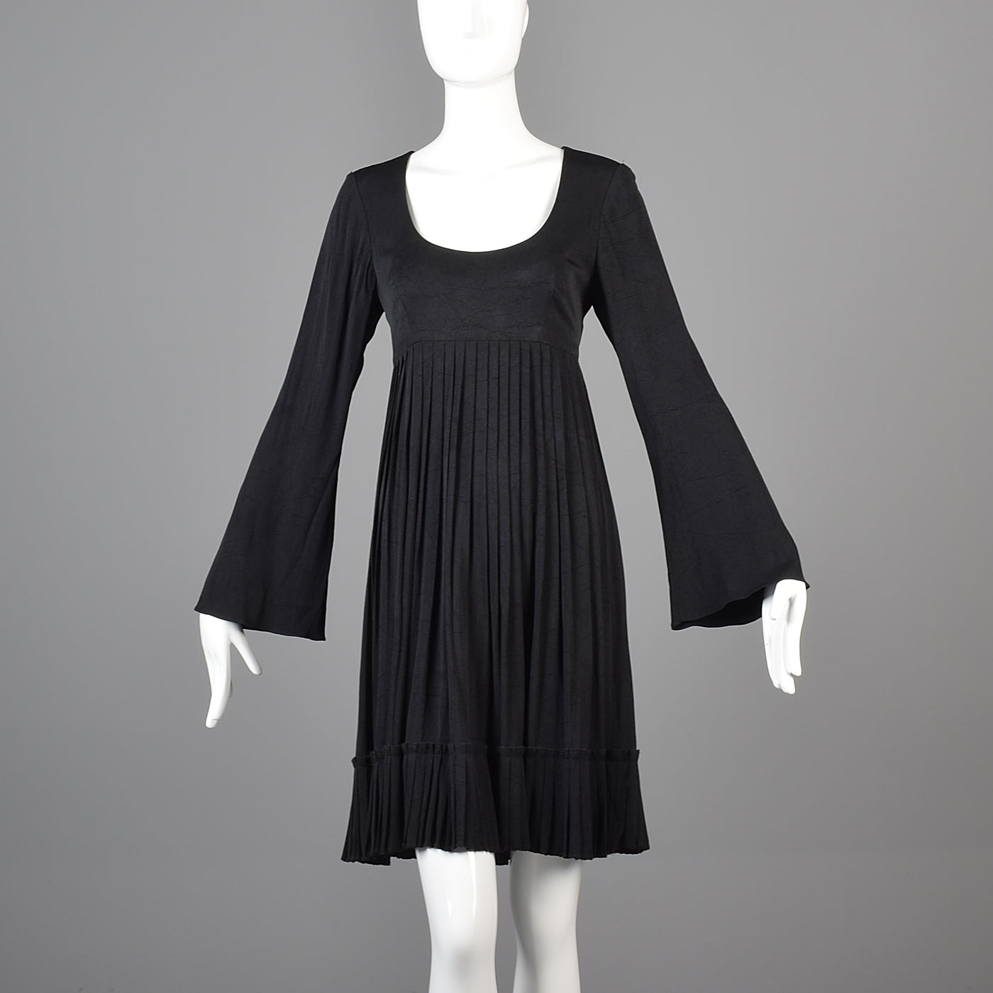 1990s Nicole Miller Black Babydoll Dress