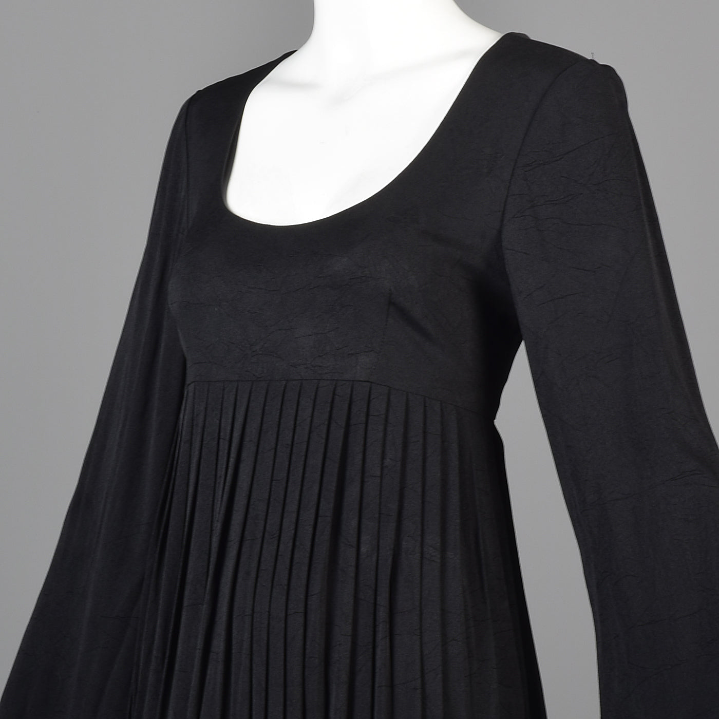 1990s Nicole Miller Black Babydoll Dress