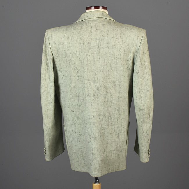 1950s Men's Mint Green Atomic Fleck Jacket
