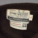 1960s Men's Suede Leather & Wool Knit Pullover Sweater