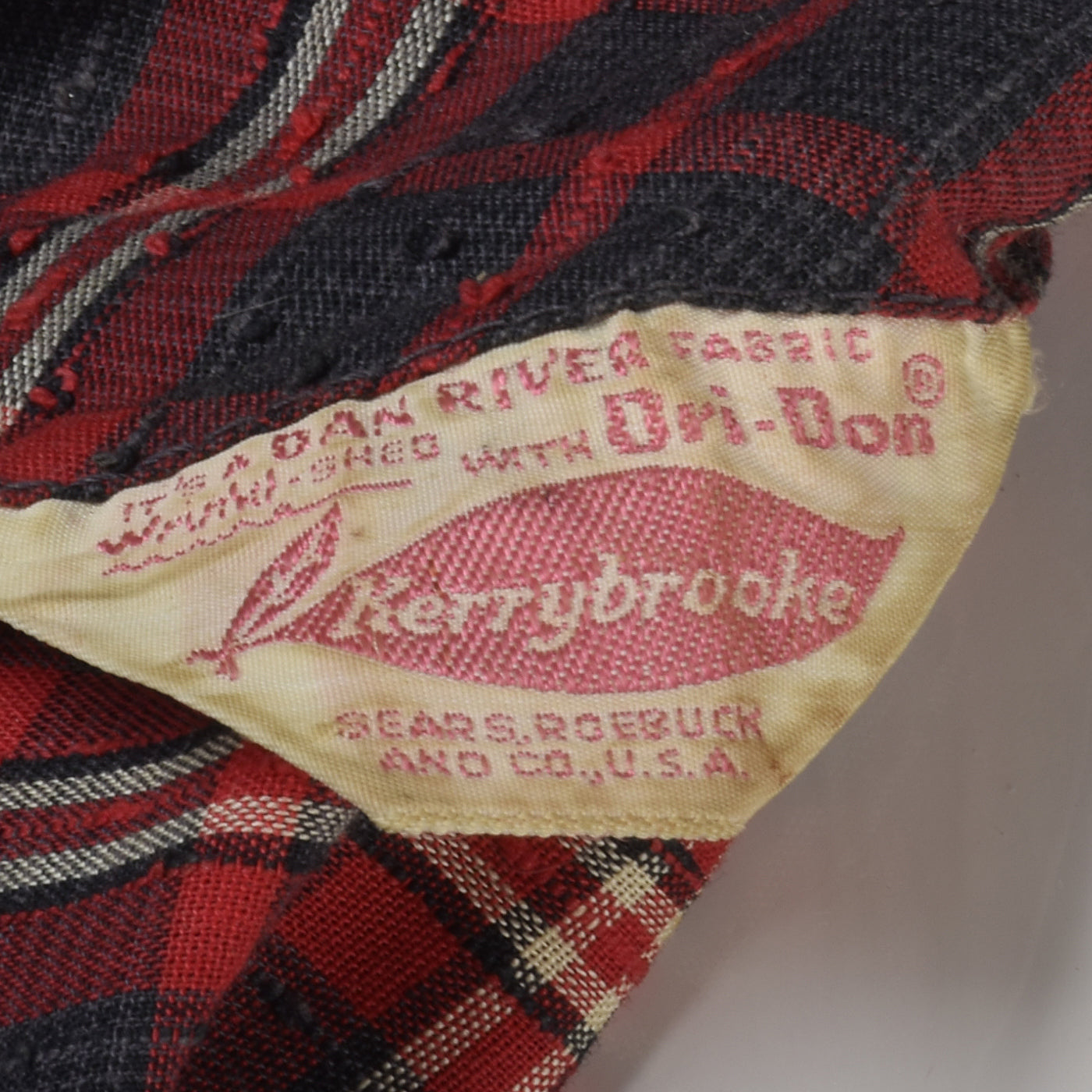 1950s Red Plaid Party Dress with Red Bow