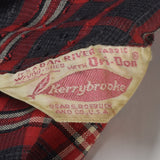1950s Red Plaid Party Dress with Red Bow
