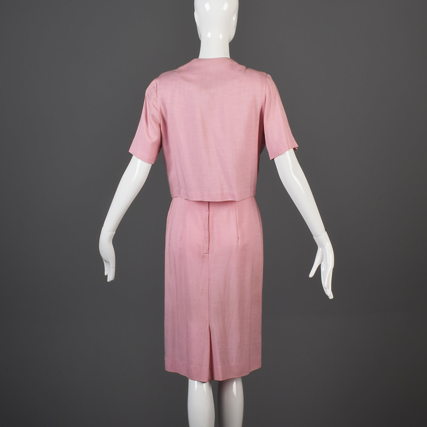 1960s Pink Stripe Dress and Jacket Set