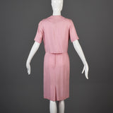 1960s Pink Stripe Dress and Jacket Set