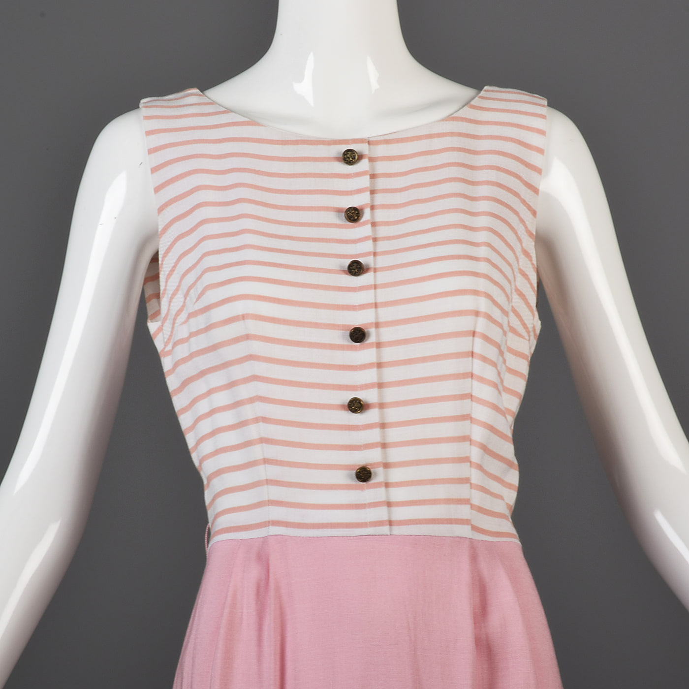 1960s Pink Stripe Dress and Jacket Set