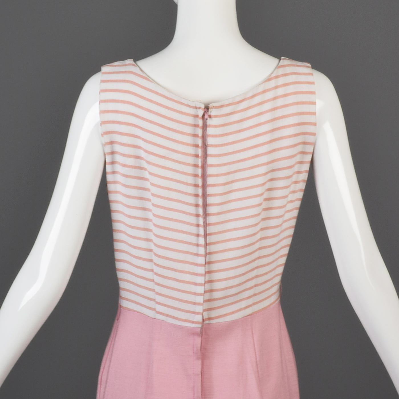 1960s Pink Stripe Dress and Jacket Set