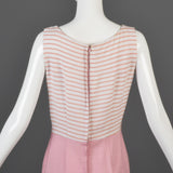 1960s Pink Stripe Dress and Jacket Set