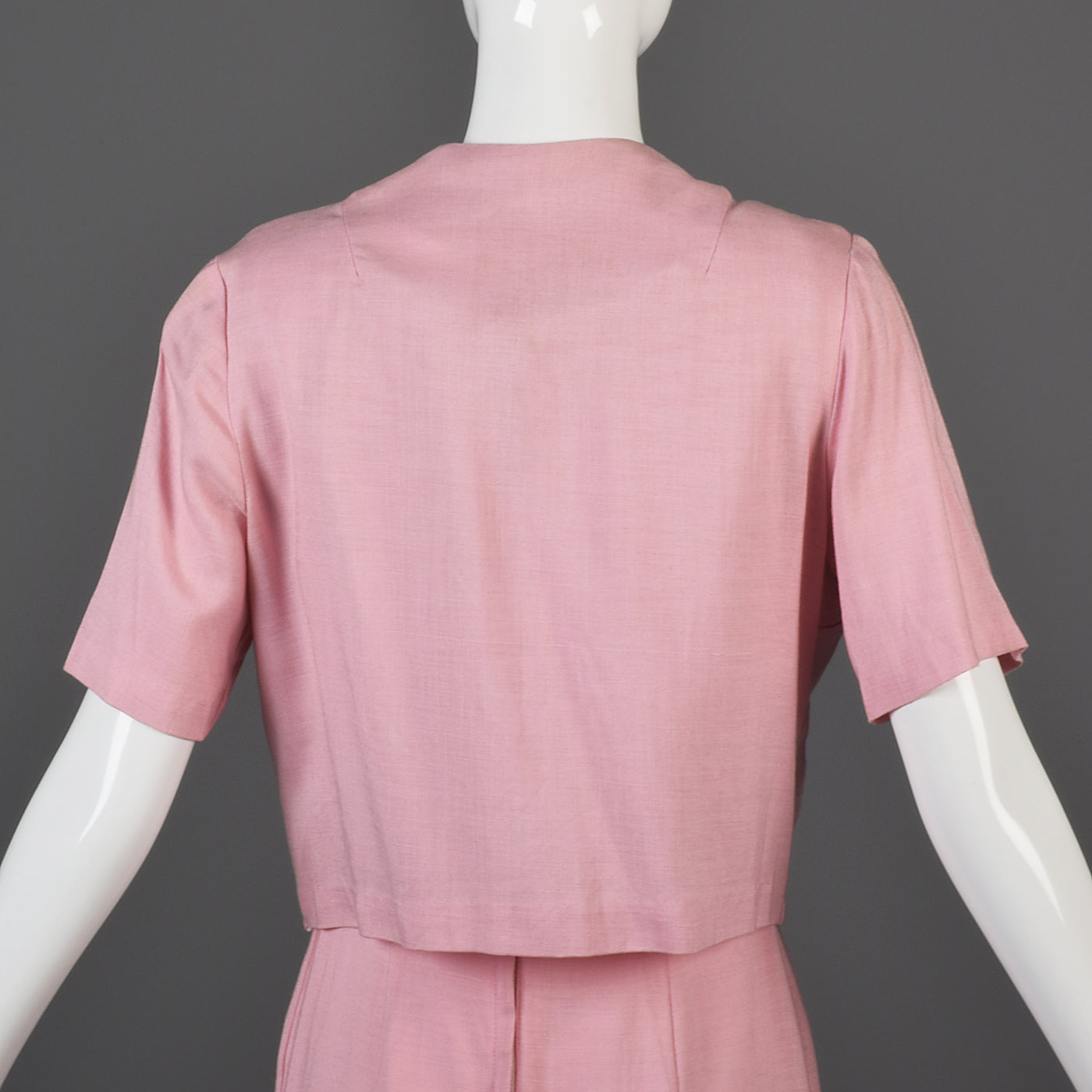 1960s Pink Stripe Dress and Jacket Set