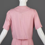 1960s Pink Stripe Dress and Jacket Set