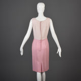 1960s Pink Stripe Dress and Jacket Set