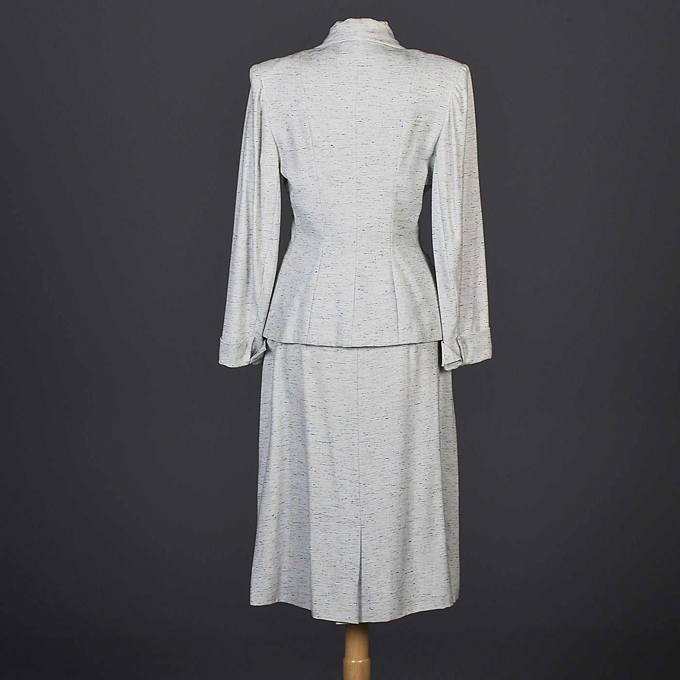 1940s Rainbow Fleck Skirt Suit