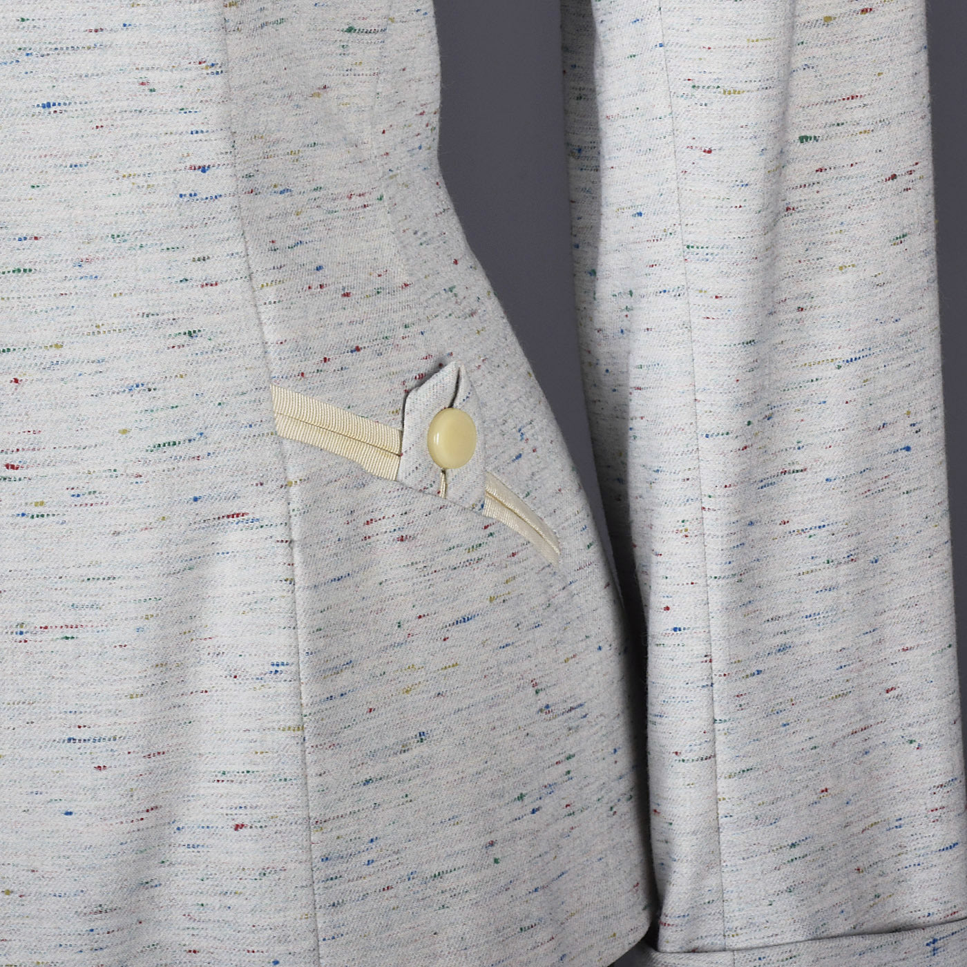 1940s Rainbow Fleck Skirt Suit