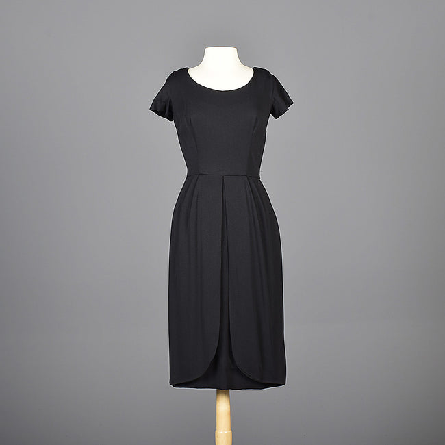 1960s Little Black Dress with Petal Skirt