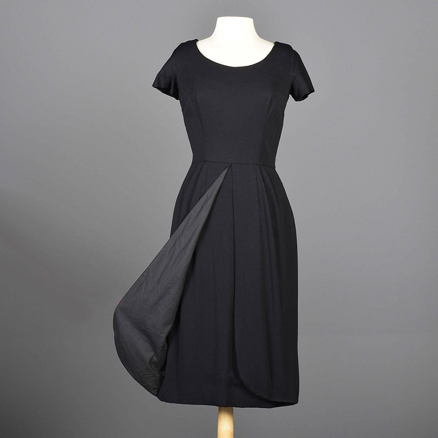 1960s Little Black Dress with Petal Skirt