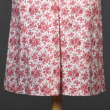 1950s Cotton Day Dress with Red Floral Print